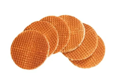 Waffles isolated on white Foto stock