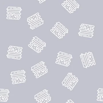Waffles with jam dessert line vector seamless pattern イラスト素材