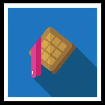 Waffles with jam 스톡 일러스트