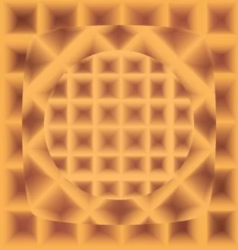 Waffles one after another in different shapes Stock Illustration