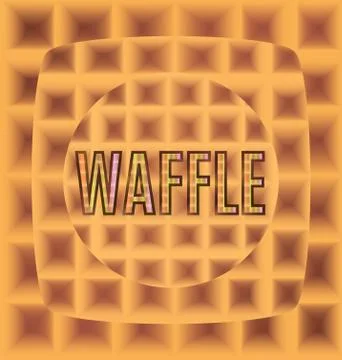Waffles one after another from the logo text Stock Illustration