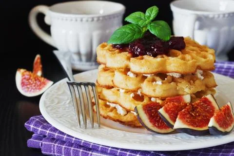 Waffles Foto stock