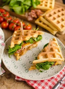 Waffles sandwich Foto stock
