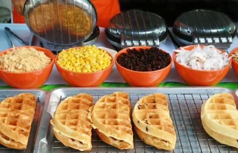 Waffles shop Stock Photos