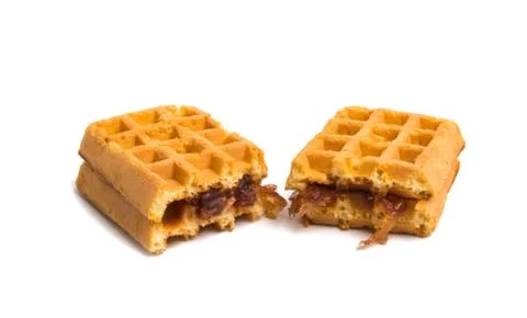 Waffles stuffing isolated Stock Photos