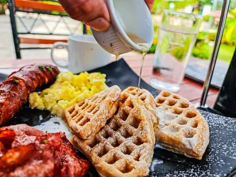 Waffles in the wild 库存照片