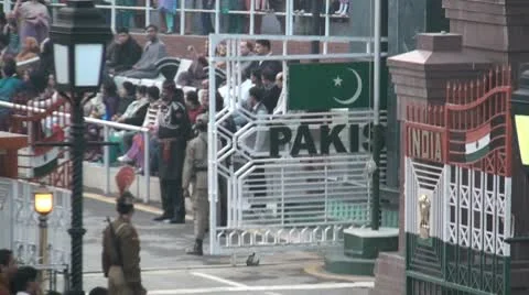 Wagah Border Stock Footage 10680527