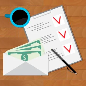 Wage Planning To Spend Stock Illustration