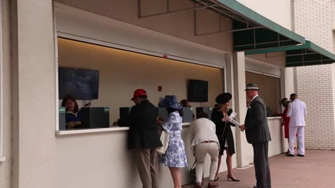 Wagering Booth at Churchill Downs 스톡 동영상 336479295