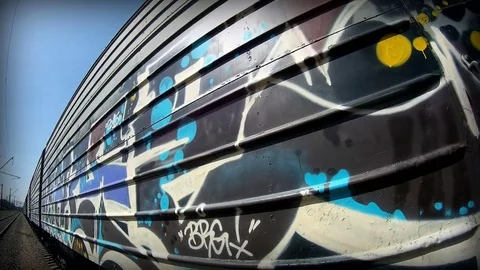 Waggon plus Graffiti Original 2 動画素材 75186249