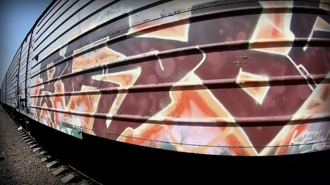 Waggon plus Graffiti Original 3 Video stock 75186337
