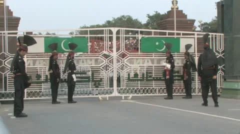 Wagha Border Closing Ceremony Video stock 8997530