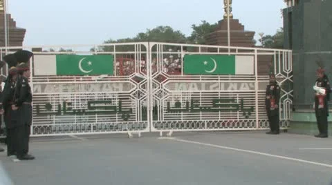 Wagha Border Closing Ceremony Video stock 8997531