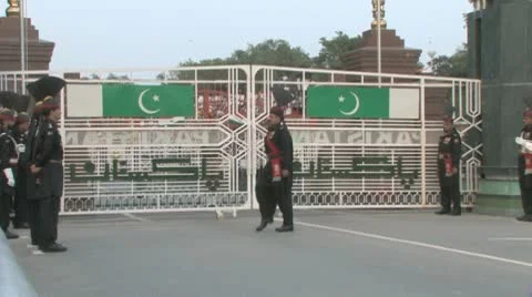 Wagha Border Closing Ceremony Video stock 8997533