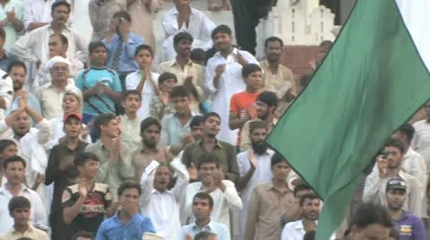 Wagha Border Closing Ceremony Stock-Footage 8997621
