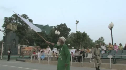 Wagha Border Closing Ceremony Video stock 8997700