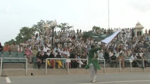 Wagha Border Closing Ceremony Video stock 8997701
