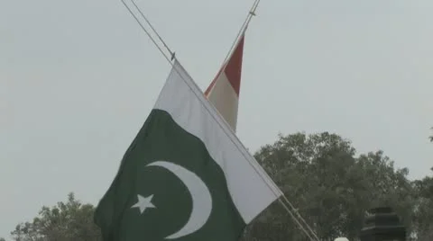 Wagha Border Closing Ceremony Stock Footage 8997747