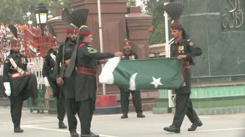 Wagha Border Closing Ceremony Video stock 8997750