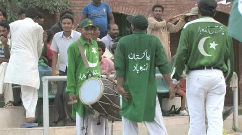 Wagha Border Closing Ceremony Stock Footage 8997772