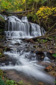 Wagner Falls Cascade Stock Photos