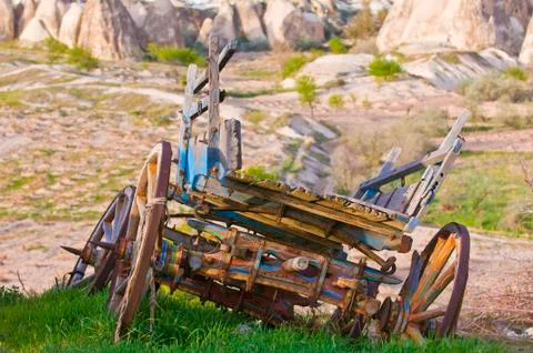 Wagon in cappadocia Stock Photos