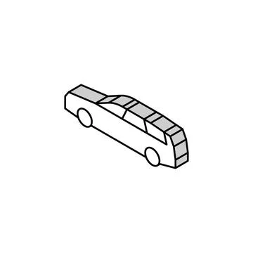 Wagon car isometric icon vector illustration Illustrazione stock