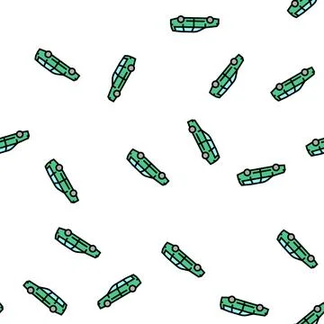 Wagon car vector seamless pattern イラスト素材