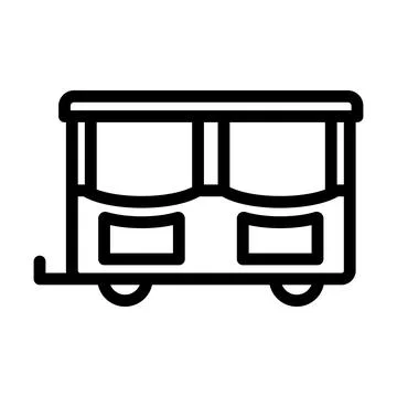 Wagon Of Children Train Icon Stock Illustration
