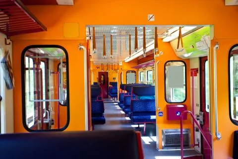 Wagon of electric train Foto stock