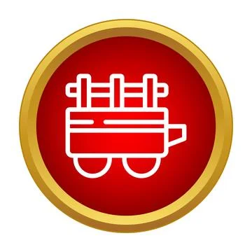 Wagon icon transporting rural goods or cargo Stock Illustration