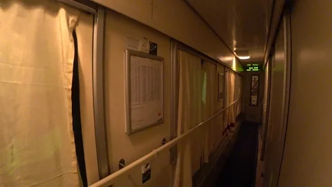 Wagon of a long-distance train Stock Footage 88322371