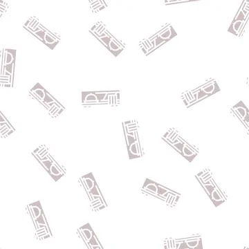 Wagon restaurant glyph vector seamless pattern 스톡 일러스트