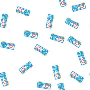 Wagon restaurant vector seamless pattern Illustrazione stock