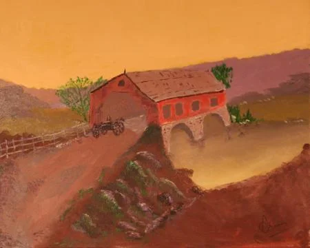 Wagon shed Stock Illustration