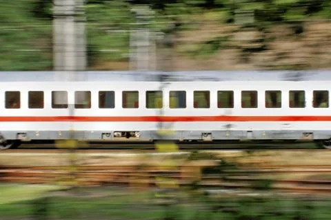 Wagon of train on blurred background Stock Photos