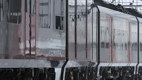 Wagon train, close up, slow motion Stock Footage 72435530