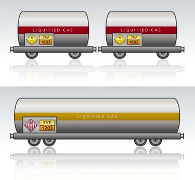 Wagon train danger liquid Stock Illustration