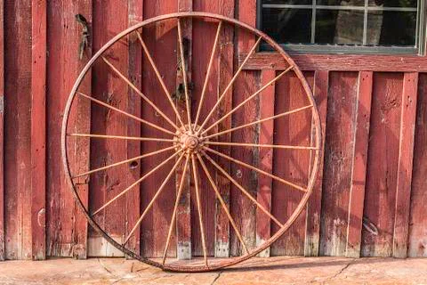 Wagon wheel background Stock Photos