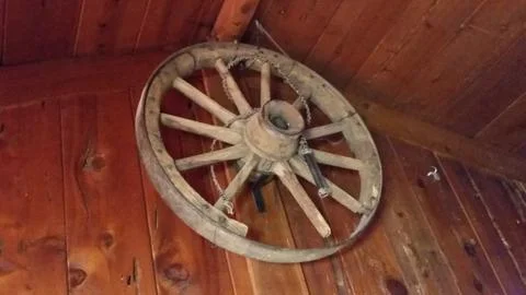 Wagon Wheel Display Stock Photos
