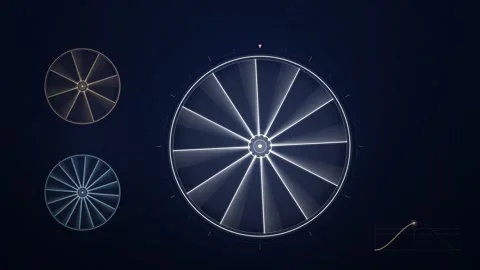 Wagon Wheel Effect Spokes Appearing To Reverse Stroboscopic Seamless Loop Vidéo 346936208