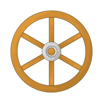 Wagon wheel illustration Stock Illustration