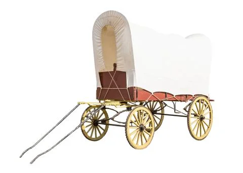 Wagon with white top covered Stock Photos