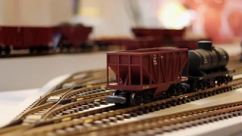 The wagons are moving by rail Stock Footage 269144241