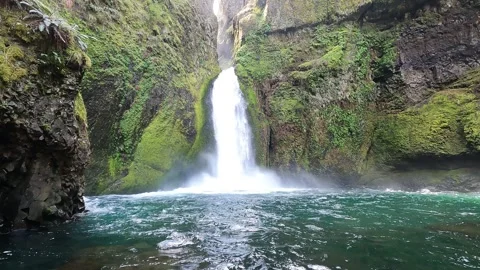 Wahclella Falls Angle2 30sec 4K 30fps Stock Footage 294123964