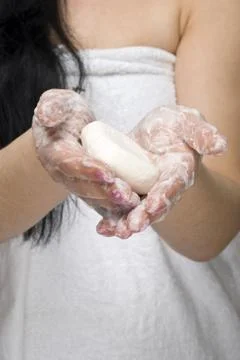 Wahing hands Foto stock