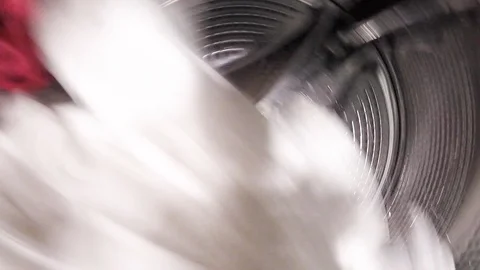 Wahing machine operation from inside Stock Footage 98072597