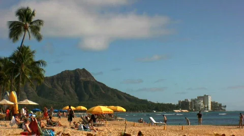  Waikiki Beach Stock Footage 622301