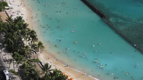 Waikiki Beach, Honolulu Stock-Footage 68330885