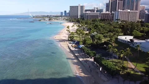 Waikiki Beaches Video stock 182082500